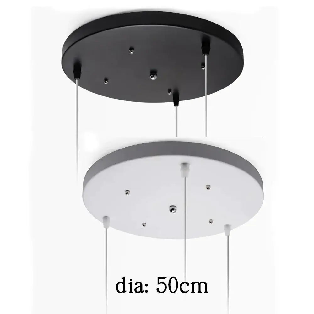 Modern minimalist white and black pendant light with sleek metallic rods and decorbites ceiling mount canopy for dining room
