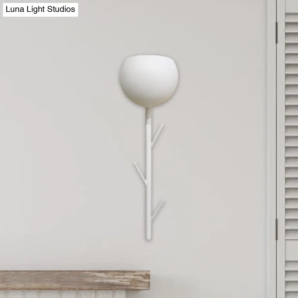 DecorBites™ DecorBites™ White Branch Design LED Flush Wall Sconce for Modern Bedside Lighting