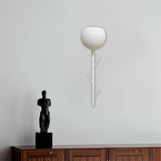 DecorBites™ DecorBites™ White Branch Design LED Flush Wall Sconce for Modern Bedside Lighting