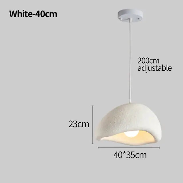 White ceramic pendant light with textured dome shade and adjustable 200cm chain for decorbites cement wind cloud trio