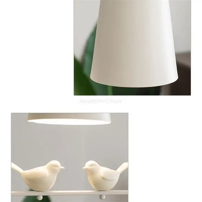 White ceramic bird led pendant light with sleek minimalist design for dining room decorbites bird led pendant light