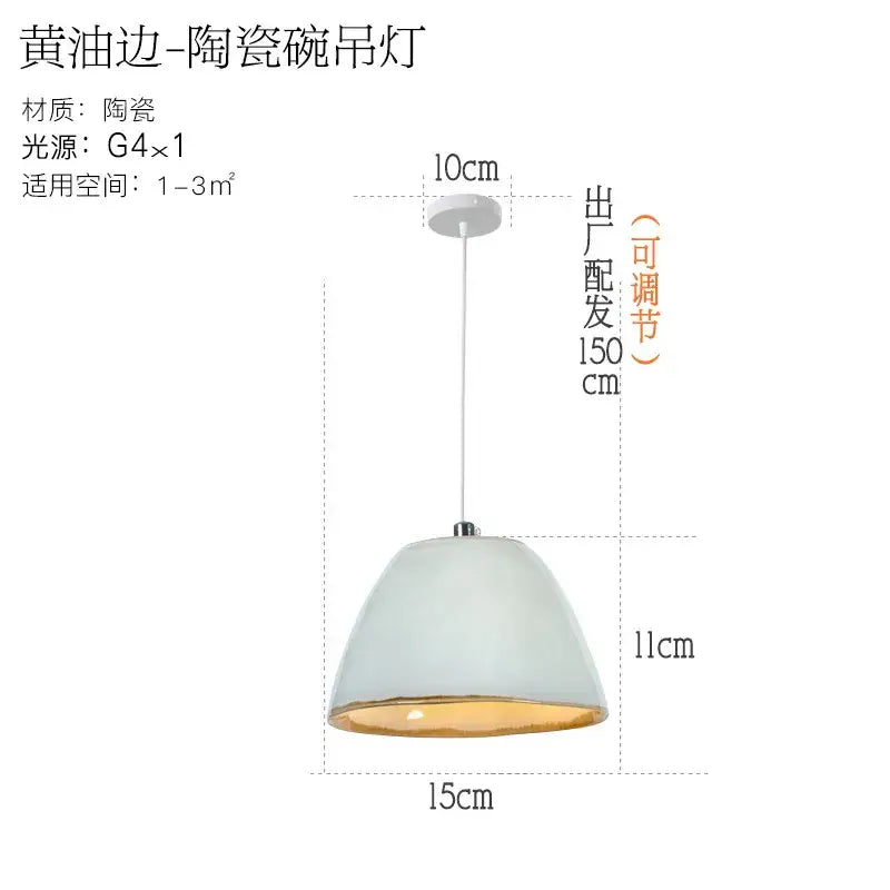 White ceramic teapot and mug pendant lights with pale greenish-white ceramic led pendant and warm gold rim for kitchen decorbites ceramic led