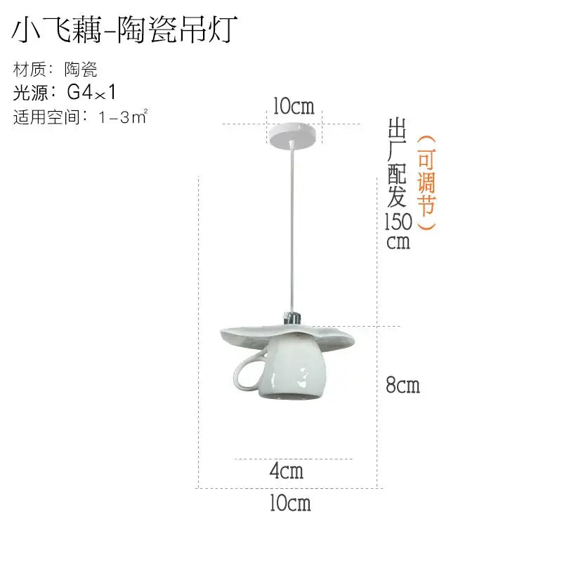 White ceramic teacup and saucer pendant light with sleek minimalist design by decorbites ceramic led pendant lights