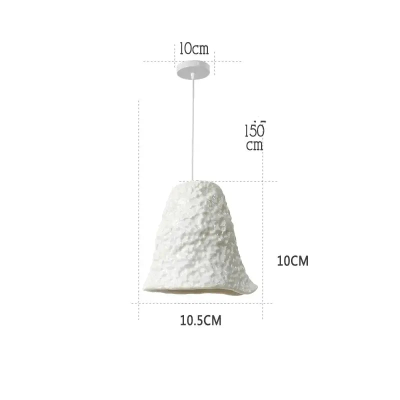 White textured ceramic led pendant light with bell-shaped shade for kitchen decorbites ceramic led pendant warm glow