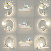 White crescent astronaut wall lamp with starlight design for bedroom decorbites astronaut wall lamp decor