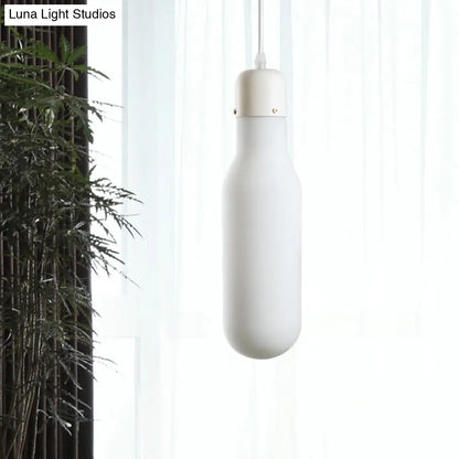 White Dining Room Pendant Light with Stylish Glass Design