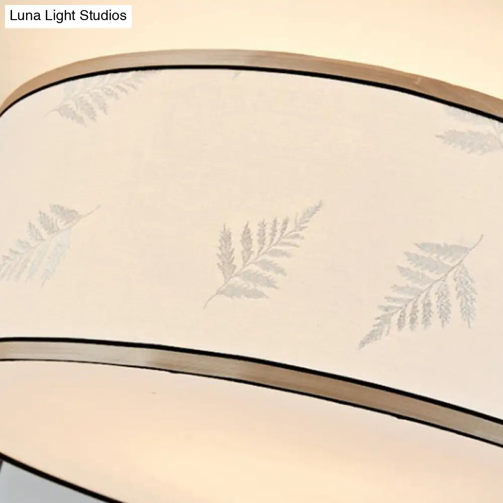 DecorBites™ DecorBites™ White Fabric Ceiling Mounted Drum Fixture - 5-Light Classic Style Flush Mount Lighting (19.5"/23.5" Width)