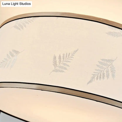 DecorBites™ DecorBites™ White Fabric Ceiling Mounted Drum Fixture - 5-Light Classic Style Flush Mount Lighting (19.5"/23.5" Width)