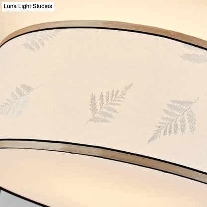 DecorBites™ DecorBites™ White Fabric Ceiling Mounted Drum Fixture - 5-Light Classic Style Flush Mount Lighting (19.5"/23.5" Width)