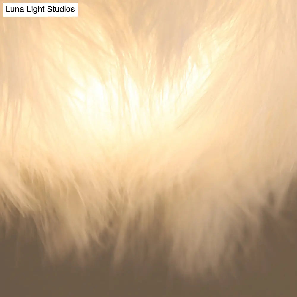 White Feather Spherical Chandelier - Simplicity for Dining Room Ceiling