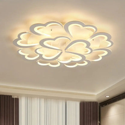 DecorBites™ DecorBites™ White Floral LED Ceiling Light for Minimalist Living Rooms