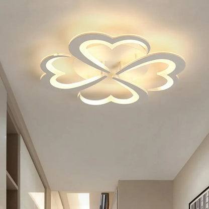 DecorBites™ DecorBites™ White Floral LED Ceiling Light for Minimalist Living Rooms