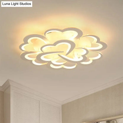 DecorBites™ DecorBites™ White Floral LED Ceiling Light for Minimalist Living Rooms