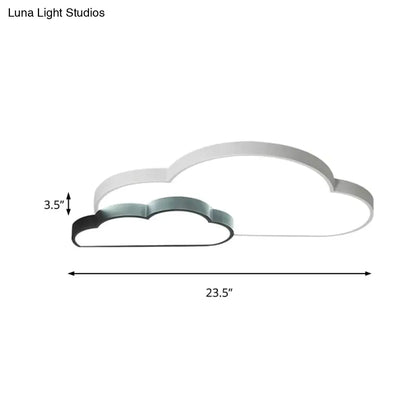 DecorBites™ DecorBites™ White Flush Mount Sky View Ceiling Lamp for Child Bedroom