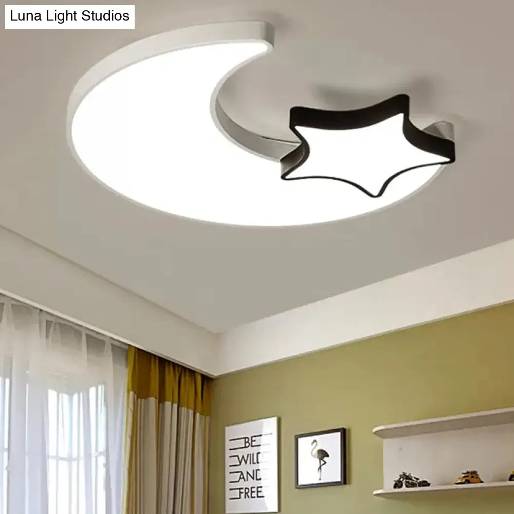 DecorBites™ DecorBites™ White Flush Mount Sky View Ceiling Lamp for Child Bedroom