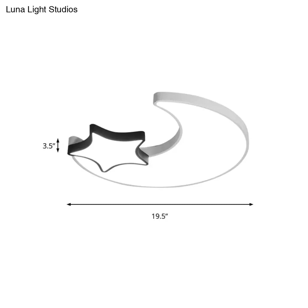 DecorBites™ DecorBites™ White Flush Mount Sky View Ceiling Lamp for Child Bedroom