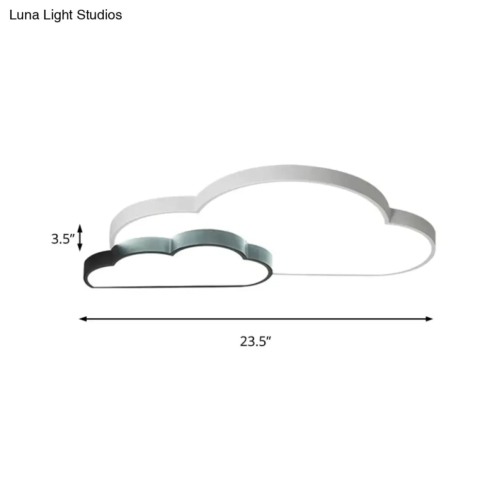 DecorBites™ DecorBites™ White Flush Mount Sky View Ceiling Lamp for Child Bedroom