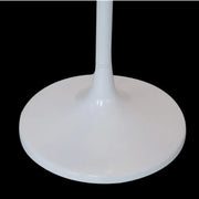 White glossy tulip-style butterfly chandelier stand table base designed for dining room chandelier stands