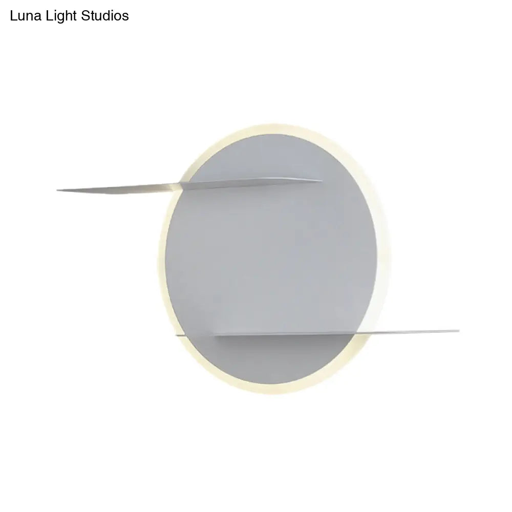 DecorBites™ DecorBites™ White/Grey Wall Mounted LED Sconce for Contemporary Bedroom Décor