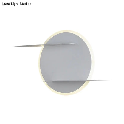 DecorBites™ DecorBites™ White/Grey Wall Mounted LED Sconce for Contemporary Bedroom Décor