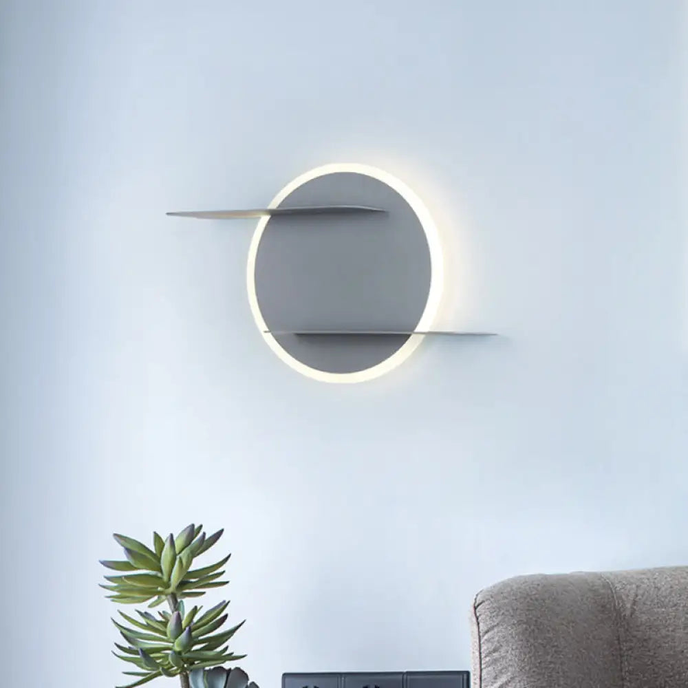 DecorBites™ DecorBites™ White/Grey Wall Mounted LED Sconce for Contemporary Bedroom Décor