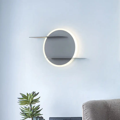 DecorBites™ DecorBites™ White/Grey Wall Mounted LED Sconce for Contemporary Bedroom Décor