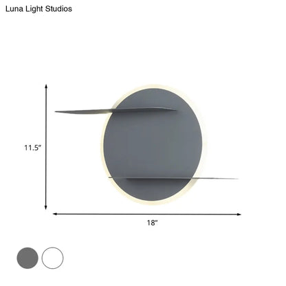 DecorBites™ DecorBites™ White/Grey Wall Mounted LED Sconce for Contemporary Bedroom Décor