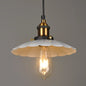 White Industrial Metal Scalloped Umbrella Pendant Light - Single Ceiling Hanging