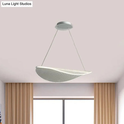 White Leaf Acrylic Pendant Light for Bedroom with LED Suspension