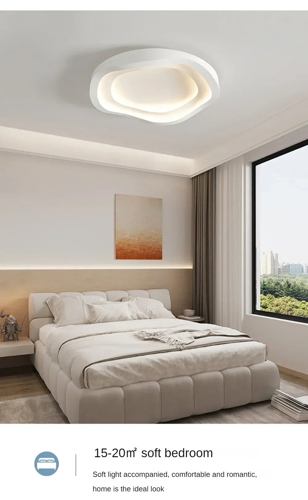 White LED Ceiling Lamps - Modern Minimalist Home Decor