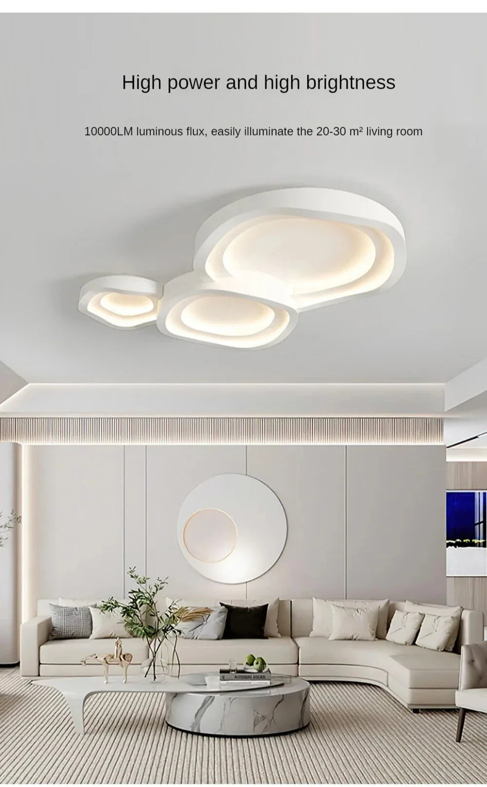 White LED Ceiling Lamps - Modern Minimalist Home Decor