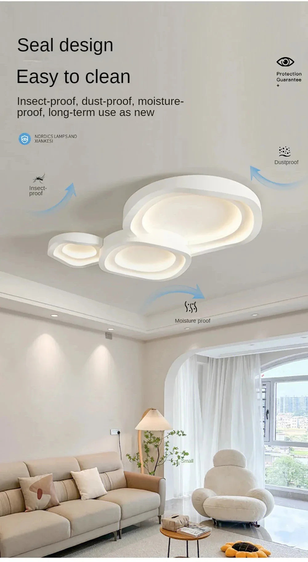 White LED Ceiling Lamps - Modern Minimalist Home Decor