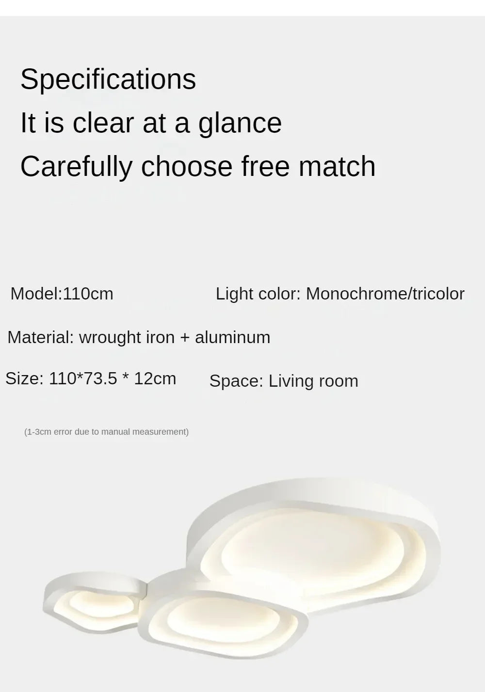 White LED Ceiling Lamps - Modern Minimalist Home Decor