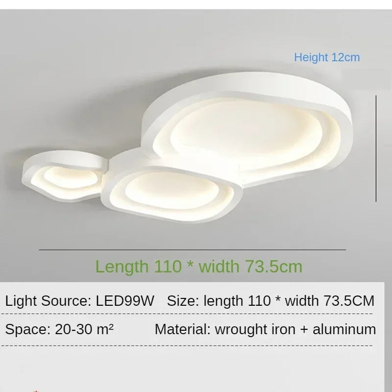 White LED Ceiling Lamps - Modern Minimalist Home Decor - Warm white / TypeB 110cm / CHINA