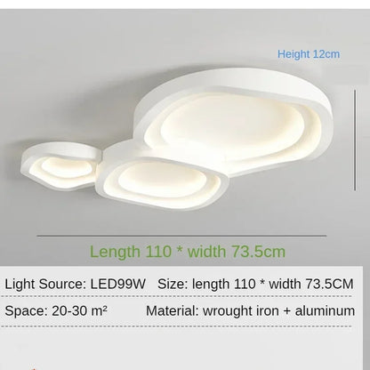 White LED Ceiling Lamps - Modern Minimalist Home Decor - Warm white / TypeB 110cm / CHINA