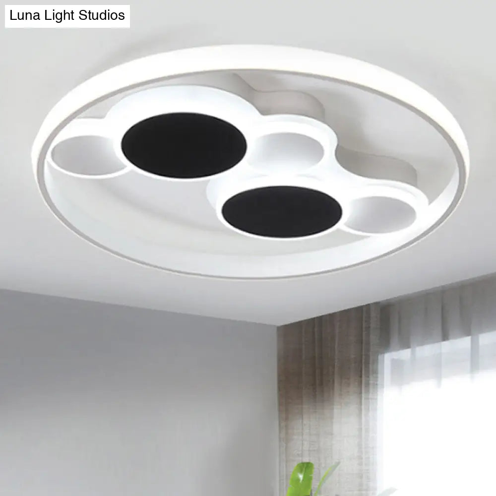 DecorBites™ DecorBites™ White LED Circle Flush Mount Ceiling Light for Living Room, 16.5"/19.5" Wide
