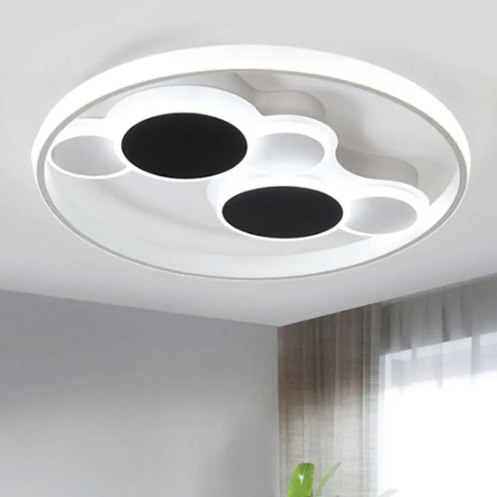 DecorBites™ DecorBites™ White LED Circle Flush Mount Ceiling Light for Living Room, 16.5"/19.5" Wide