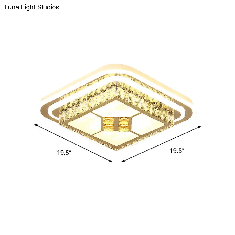 DecorBites™ DecorBites™ White LED Wide Ceiling Mount Flush Light Fixture - 14"/19.5"/23.5" Width