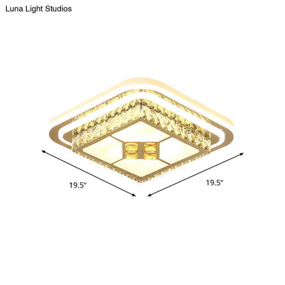 DecorBites™ DecorBites™ White LED Wide Ceiling Mount Flush Light Fixture - 14"/19.5"/23.5" Width