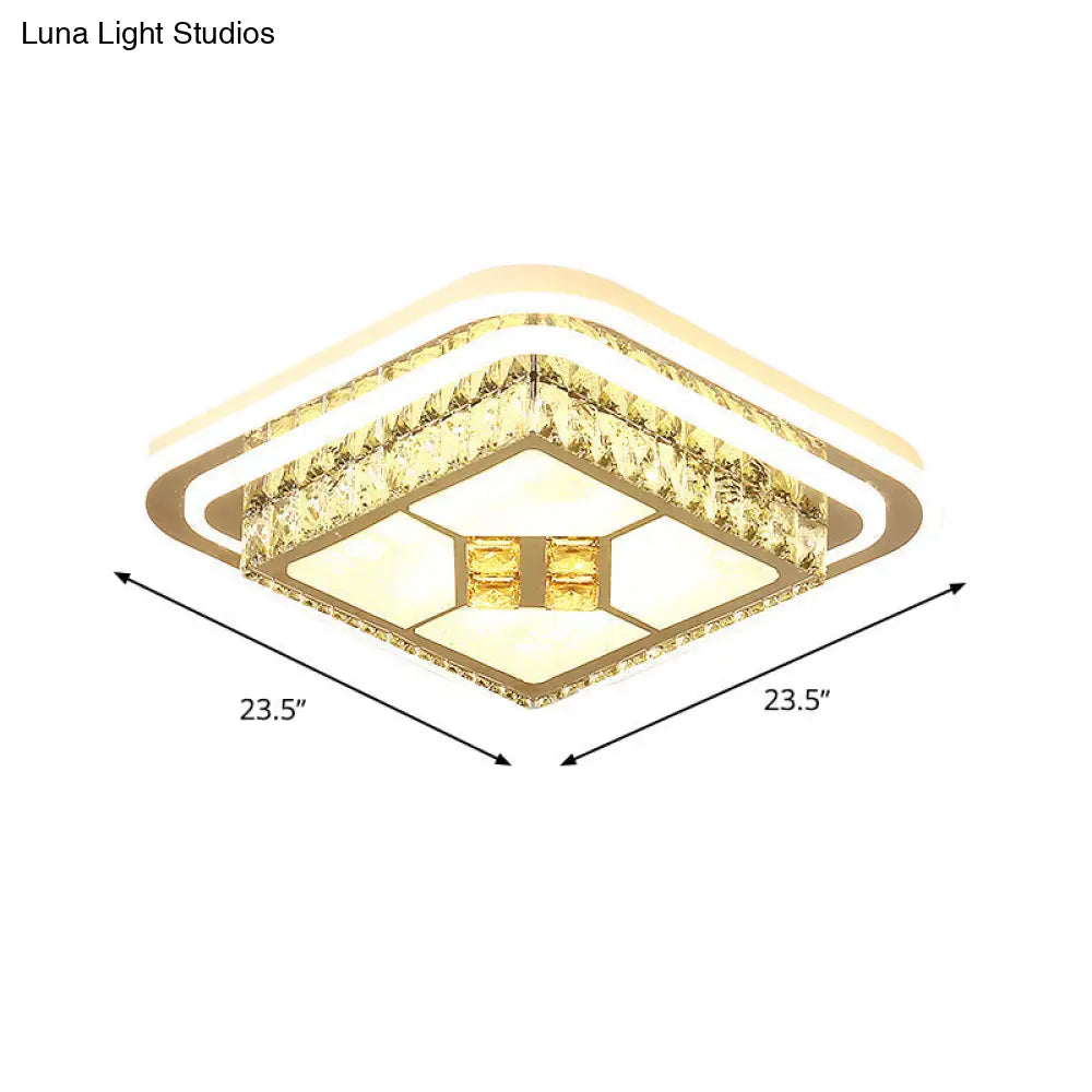DecorBites™ DecorBites™ White LED Wide Ceiling Mount Flush Light Fixture - 14"/19.5"/23.5" Width