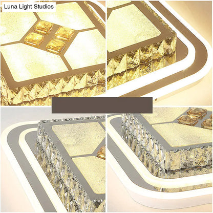 DecorBites™ DecorBites™ White LED Wide Ceiling Mount Flush Light Fixture - 14"/19.5"/23.5" Width