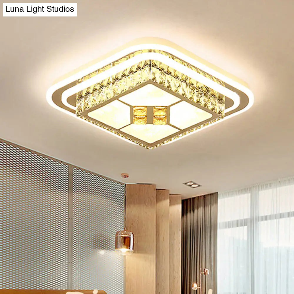DecorBites™ DecorBites™ White LED Wide Ceiling Mount Flush Light Fixture - 14"/19.5"/23.5" Width