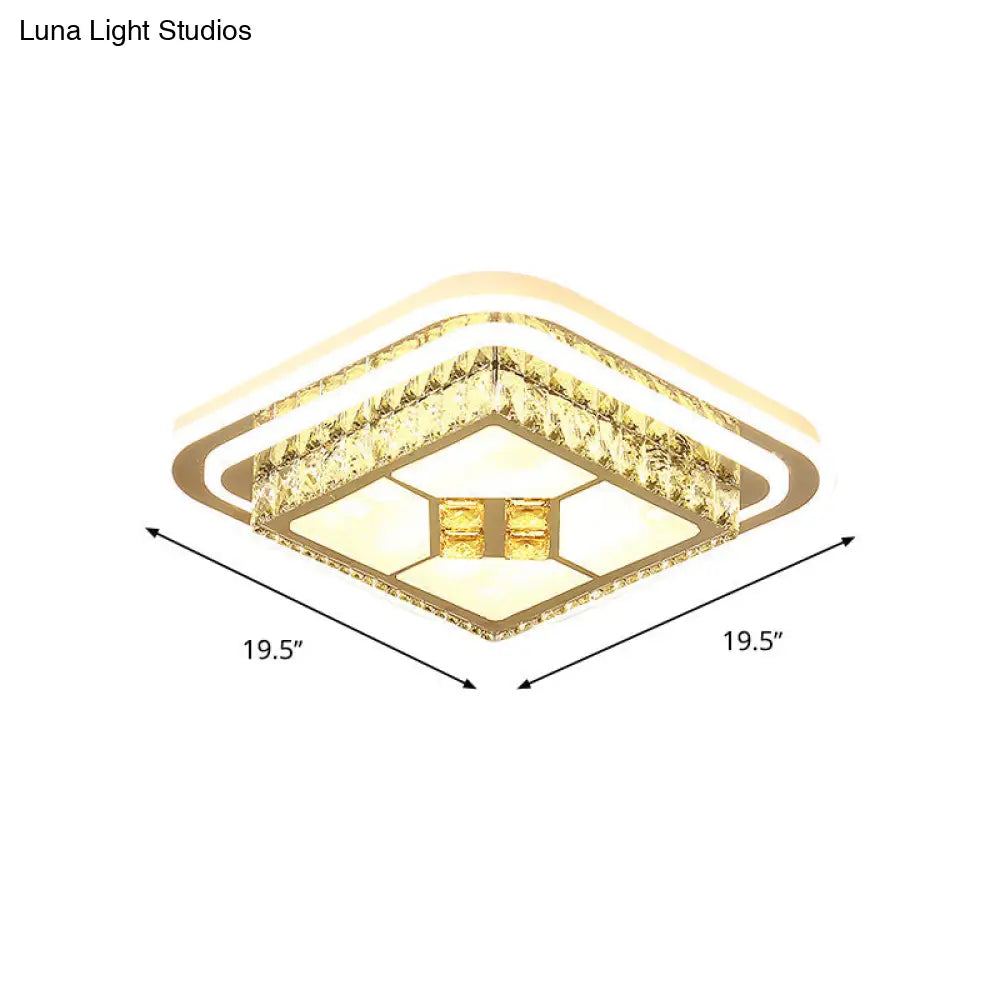 DecorBites™ DecorBites™ White LED Wide Ceiling Mount Flush Light Fixture - 14"/19.5"/23.5" Width