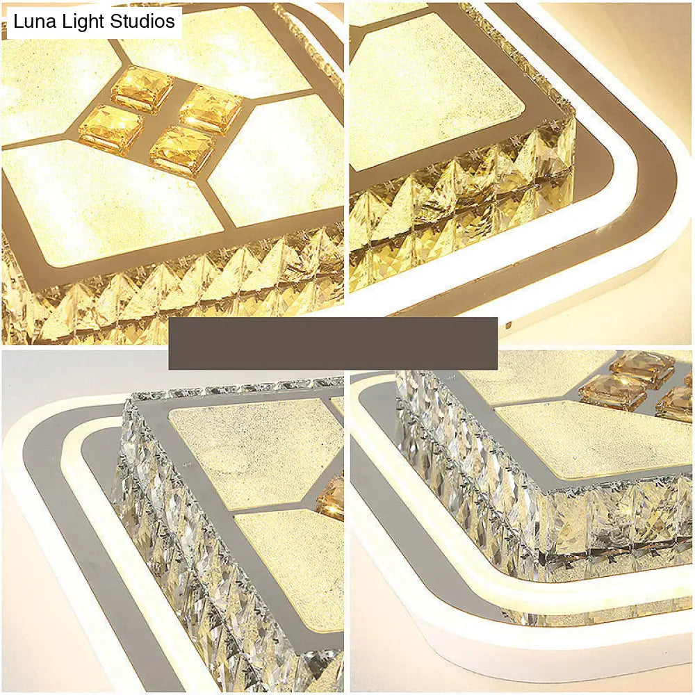 DecorBites™ DecorBites™ White LED Wide Ceiling Mount Flush Light Fixture - 14"/19.5"/23.5" Width