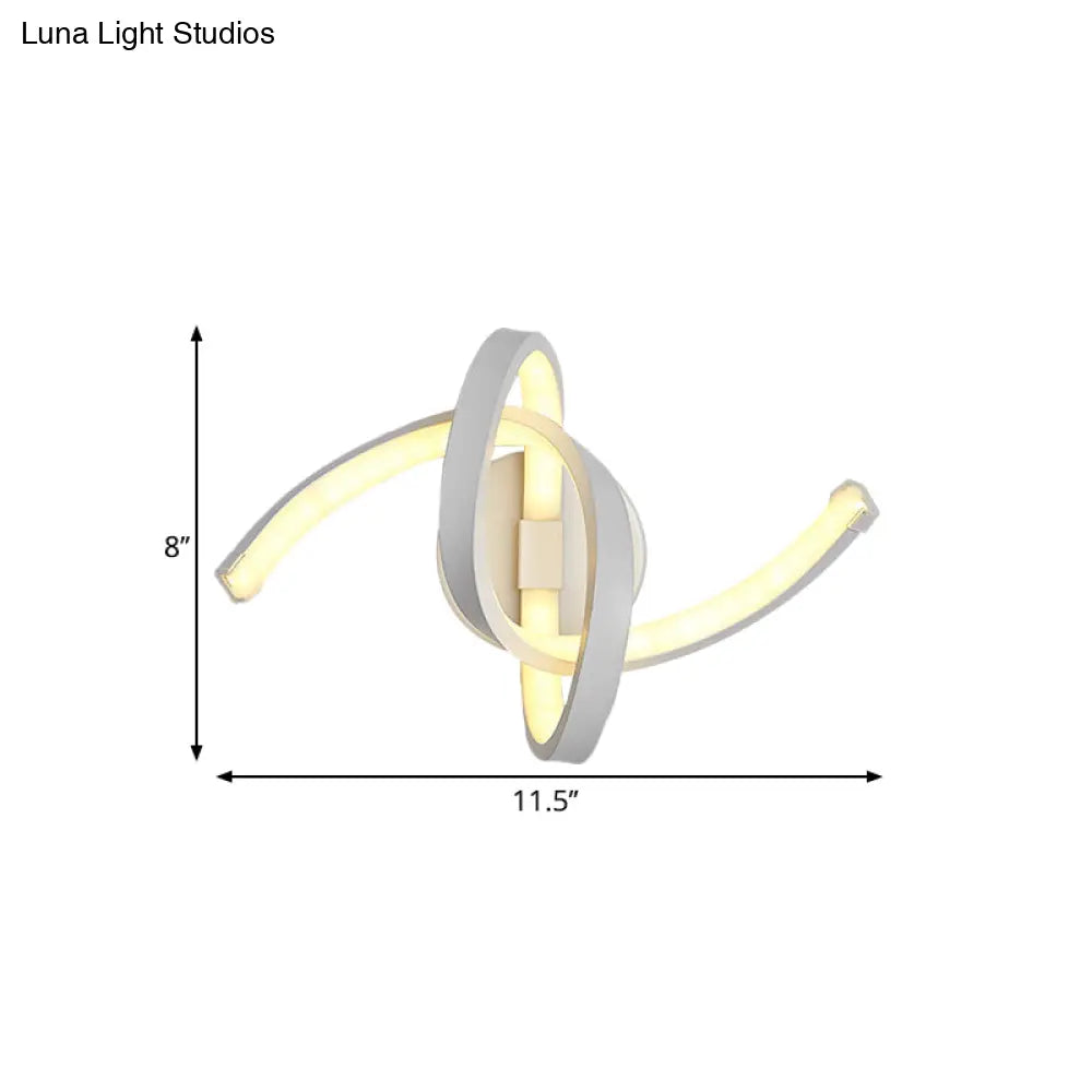 DecorBites™ DecorBites™ White Nordic LED Wall Sconce with Musical Note Design and Acrylic Shade for Living Room