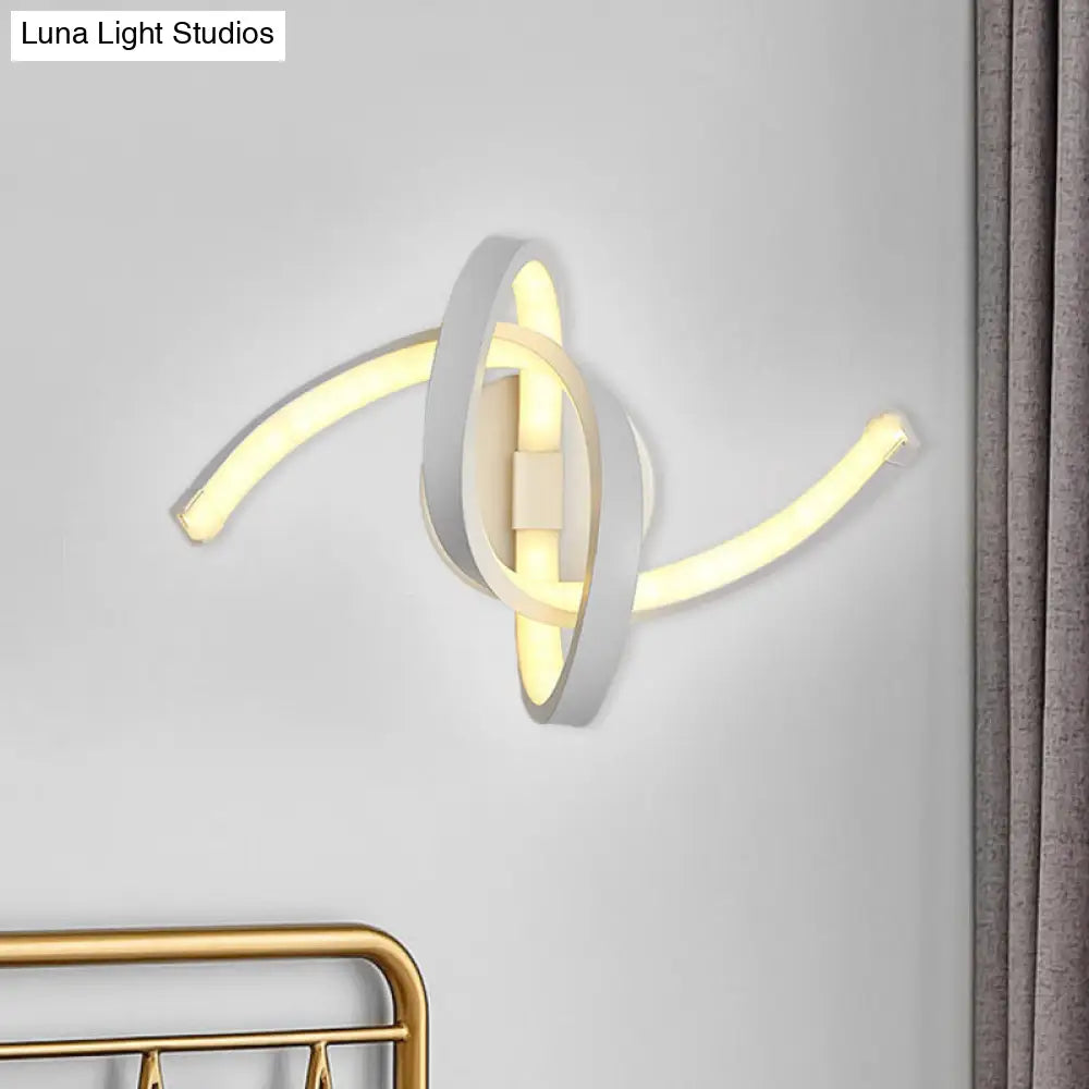 DecorBites™ DecorBites™ White Nordic LED Wall Sconce with Musical Note Design and Acrylic Shade for Living Room