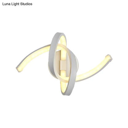 DecorBites™ DecorBites™ White Nordic LED Wall Sconce with Musical Note Design and Acrylic Shade for Living Room