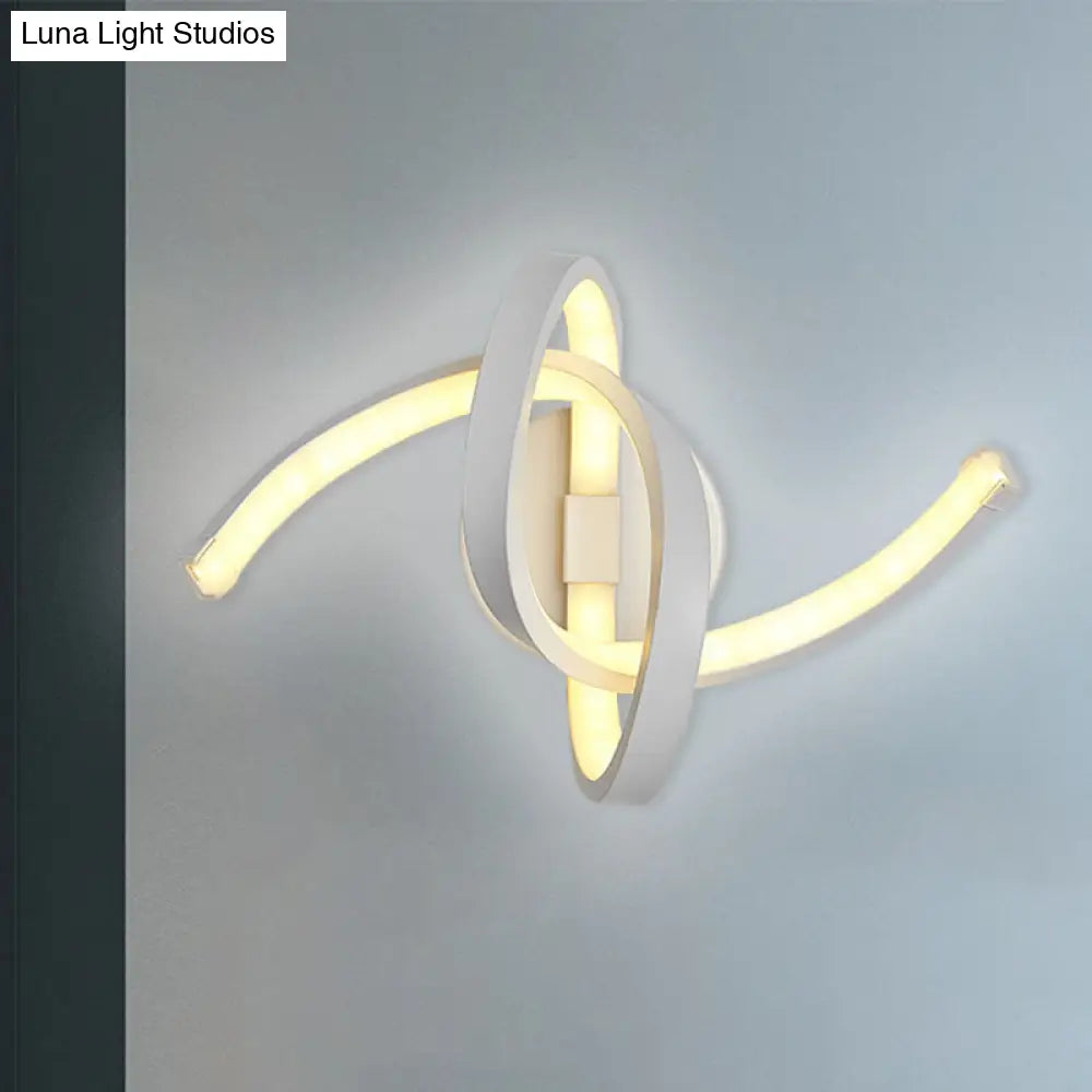 DecorBites™ DecorBites™ White Nordic LED Wall Sconce with Musical Note Design and Acrylic Shade for Living Room