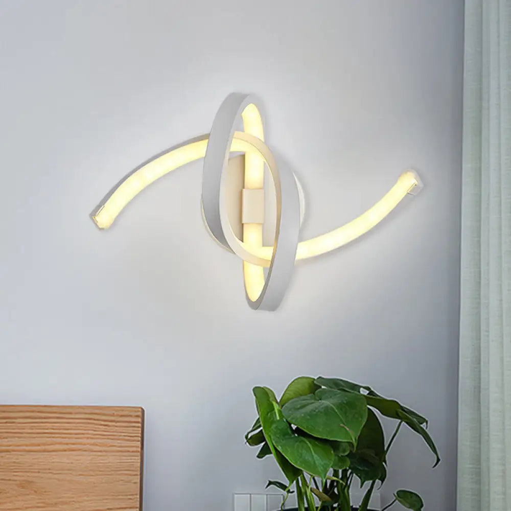 DecorBites™ DecorBites™ White Nordic LED Wall Sconce with Musical Note Design and Acrylic Shade for Living Room
