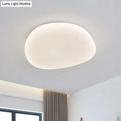 DecorBites™ DecorBites™ White Pebble Stone LED Bedroom Flushmount Acrylic Ceiling Light - Modern Design